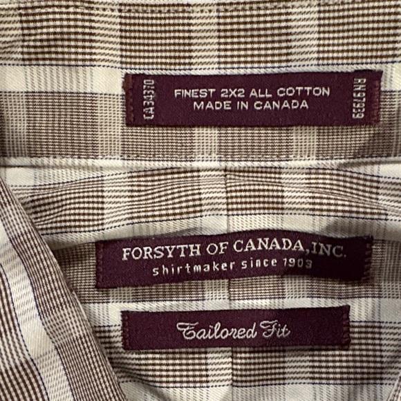 Classic Tan Plaid Button-Down Shirt - Picture 2 of 10